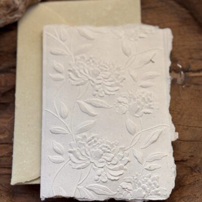 Grußkarte, Inspirationkarten der Gedanken mit Embossing Peoni