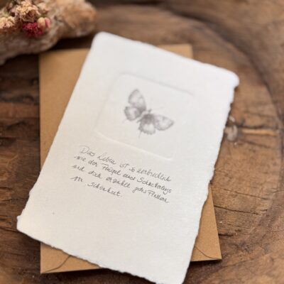 Grußkarte, Inspirationkarten der Gedanken mit Butterfly