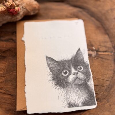 Grußkarte, Inspirationkarten der Gedanken mit Katze