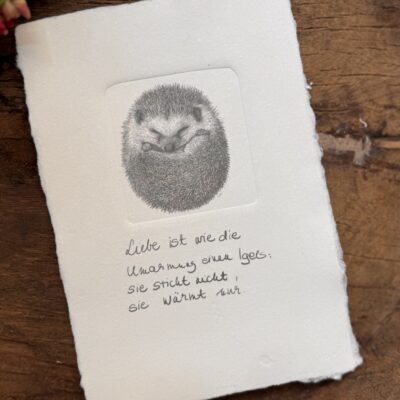 Grußkarte, Inspirationkarten der Gedanken mit Igle